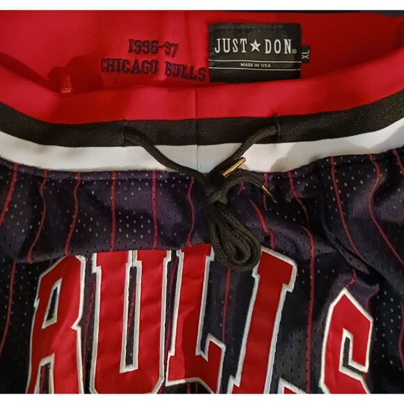Chicago Bulls (NBA)-(Just Don)-(Pin Stripe)-(Shorts)-(Decent Cond.)-(XL)-$35.00 - Picture 9 of 9